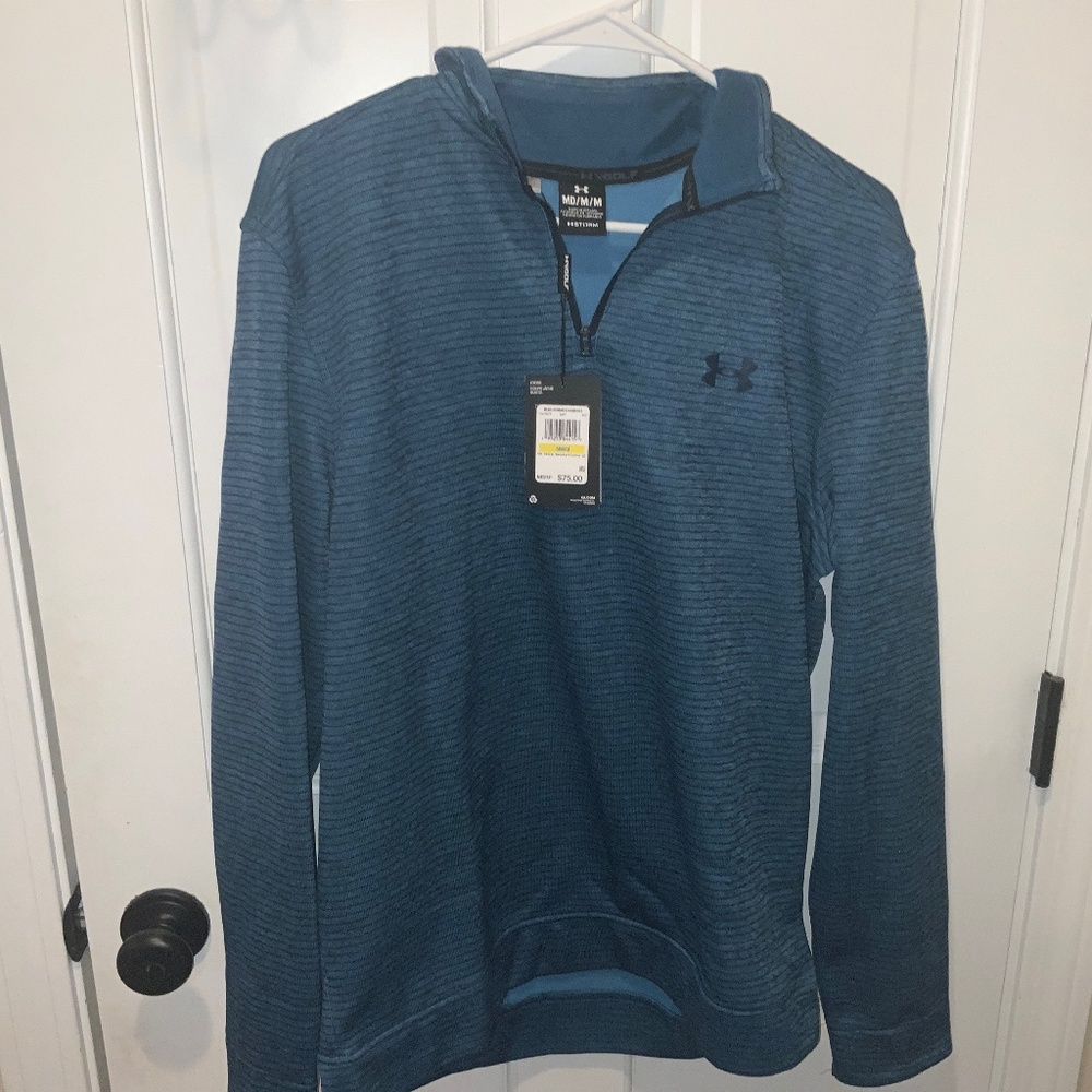 NWT Men’s Under Armor Quarter Zip - Teal/Blue